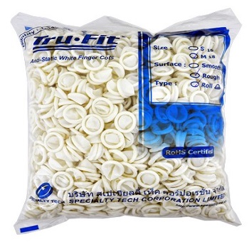 Bao ngón tay cao su màu trắng chống tĩnh điện Tru-Fit